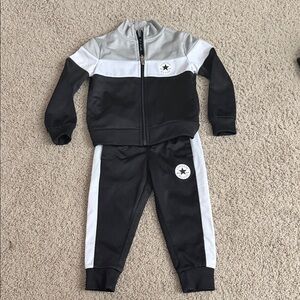 Converse-Black and Gray Tracksuit with Star Logo